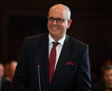 Andreas Bovenschulte (SPD) nach seiner Wahl zum neuen Bürgermeister.